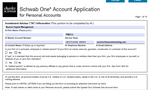 Individual Account Application