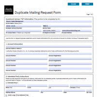Duplicate Mailing Request Form