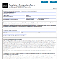 Beneficiary Designation Form for IRA
