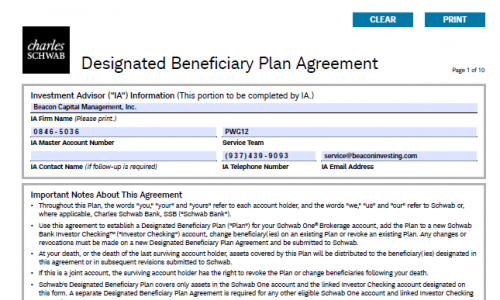 TOD Beneficiary Form