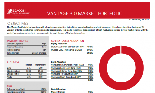 Vantage 3.0 Market Portfolio Fact Sheet